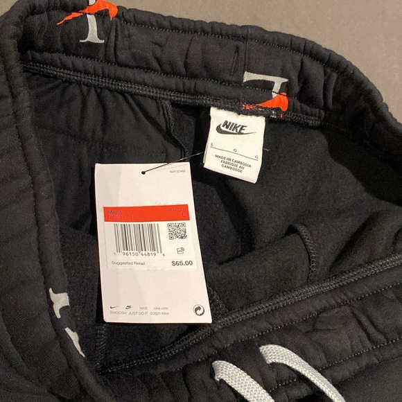 Nike Black Joggers with Orange Accents - Picture 2 of 5